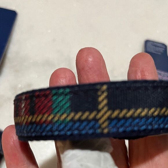 Vera Bradley Tartan Plaid Navy and Multicolor Pet Collar and Leash SZ M NWT - Picture 3 of 7